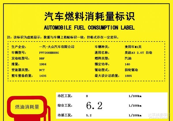 曝新款奥迪A3 2.0T最新消息 百公里油耗6.2L