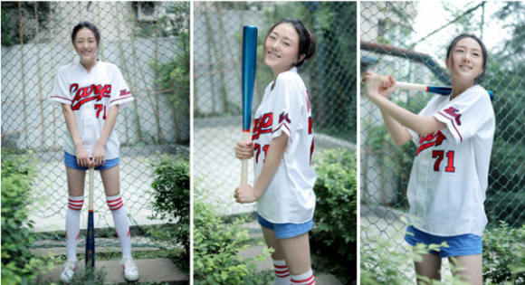 组图:90后<em>女生</em>恋上<em>棒球</em>