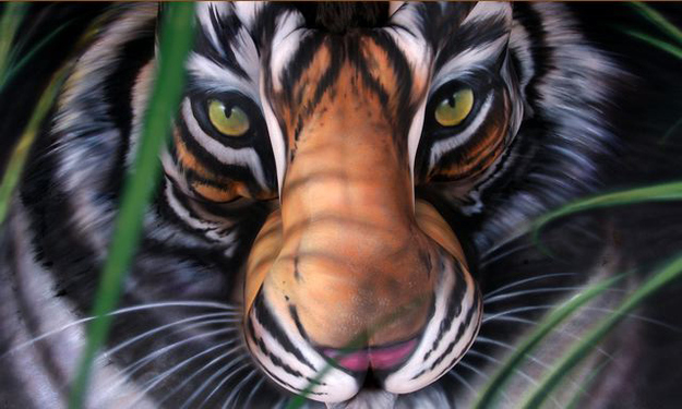 超逼真<em>人体</em>彩绘 伪装<em>术</em> :令人惊讶的3D效果_金