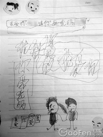 <em>7岁</em>孩子写图文情书 儿童<em>早熟</em><em>怎么办</em>_教育_金