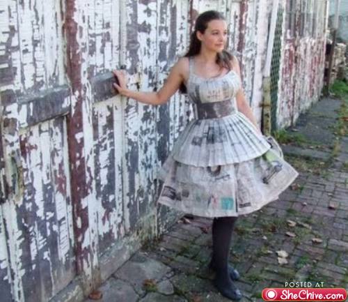 Dress Made Out of Newspaper Dress Made Out of Newspaper