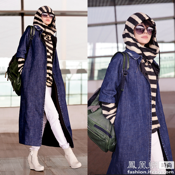 许晴 启程巴黎 时装周 身穿酷装也能嘟嘴卖萌_金