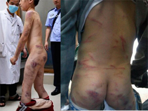  河源一男童遭继母施暴 打倒在地才停手