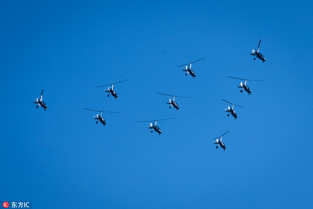 图为自旋翼编队飞行。