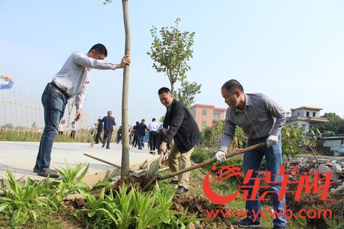 312植树节 南沙不少市民沐浴春风栽种树苗 312植树节 南沙不少市民沐浴春风栽种树苗