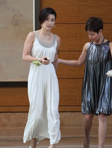 郭晶晶吊带装秀美背 长裙飘飘宛如仙子(组图)