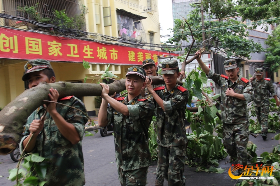 武警广东总队积极做好台风海鸥过后救灾复产工作