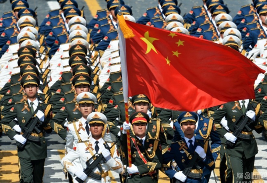 俄罗斯红场阅兵纪念卫国战争胜利70周年 中国解放军方阵亮相