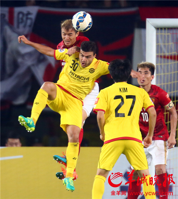 亚冠广州恒大主场1比1平柏太阳神 进军四强 - 