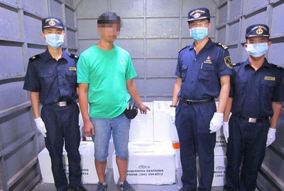 文锦渡海关表示随着中秋临近国内市场海产品消费需求旺盛部分不法