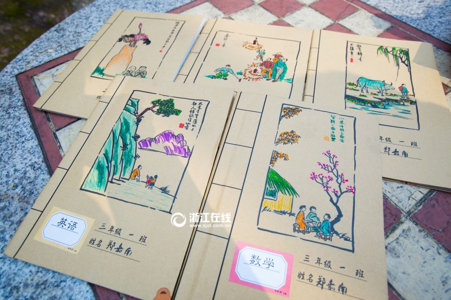 杭州：别人家的爸爸把书皮包成了艺术品