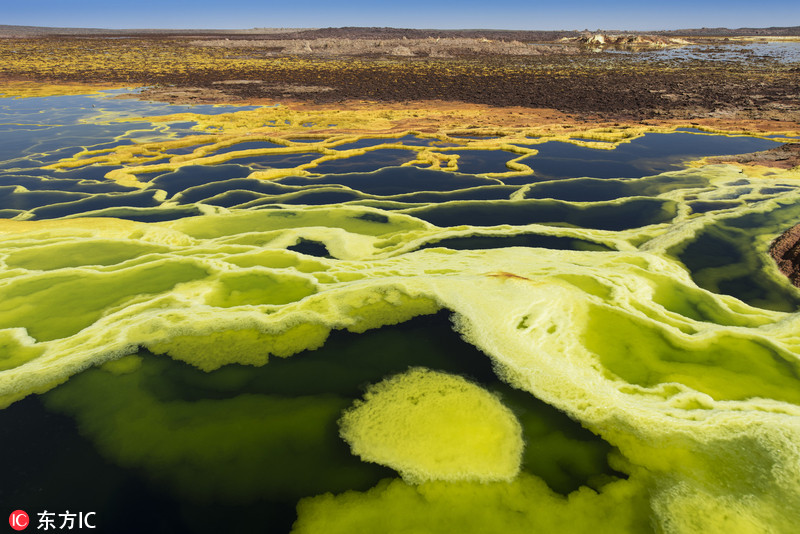 埃塞俄比亚火山炫彩绮丽似外星球