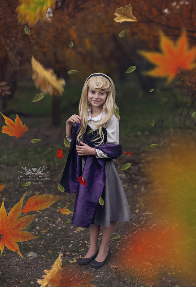 加拿大母亲为女儿拍迪士尼公主梦幻照