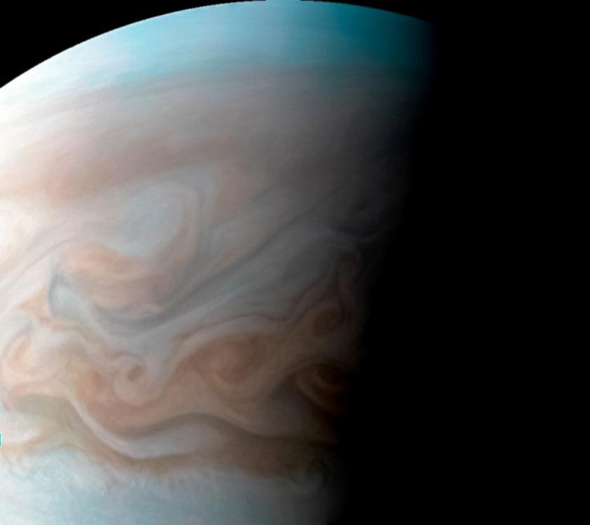 木星旋转暴风云清晰图像曝光 壮美如艺术巨作