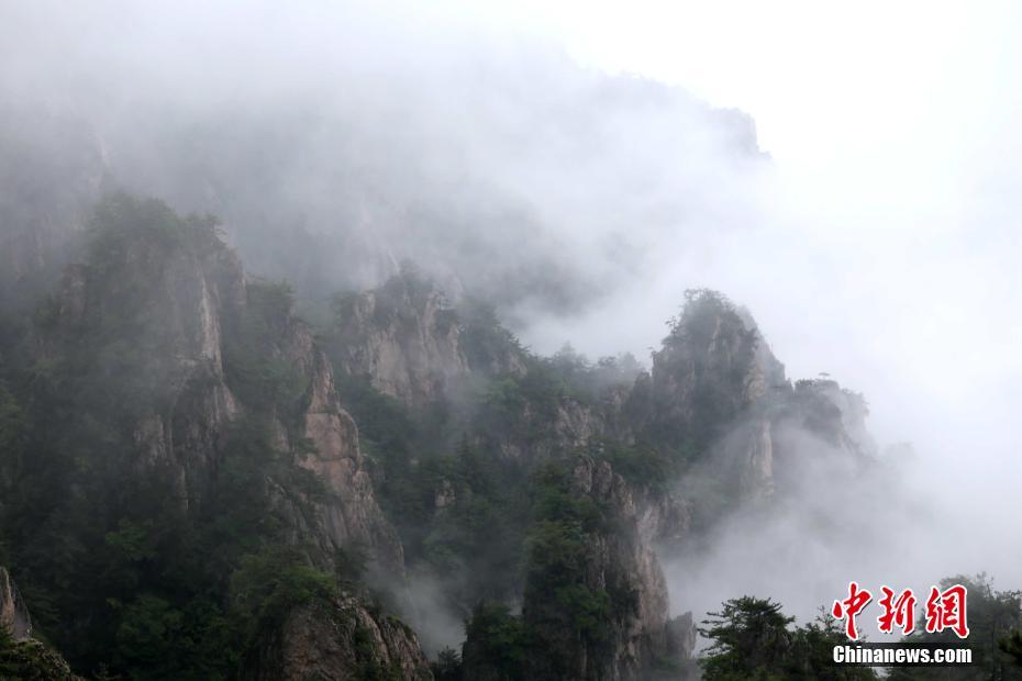 老君山现云海奇观 绝壁道观似天宫仙境