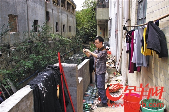 陆志坚在沙坑涌做调研