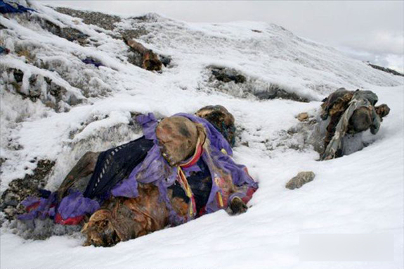 国外登山队暴尸冰川20年