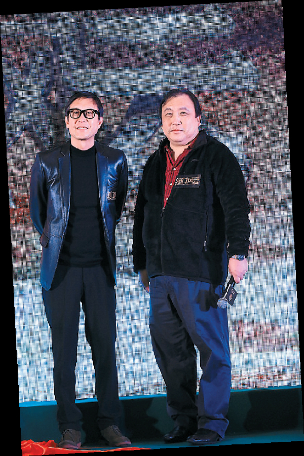 王晶( 右) 与监制刘伟强
