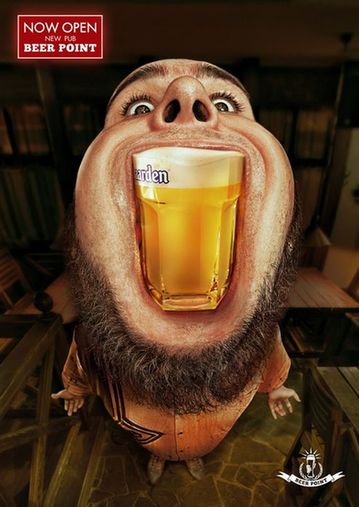 疯狂上演的创意啤酒广告