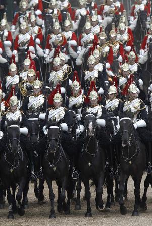 英国举行盛大阅兵仪式 庆祝女王84岁生日(图)